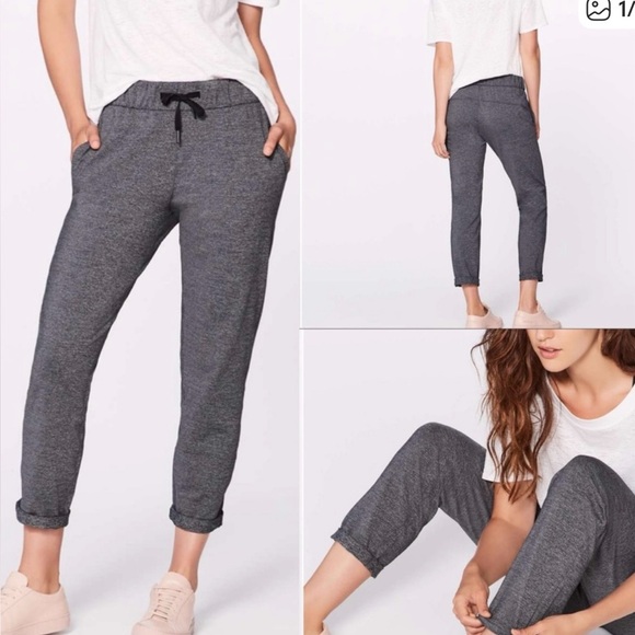 Lululemon On The Fly Pant *28" Heathered Black Size 6 - Picture 13 of 13